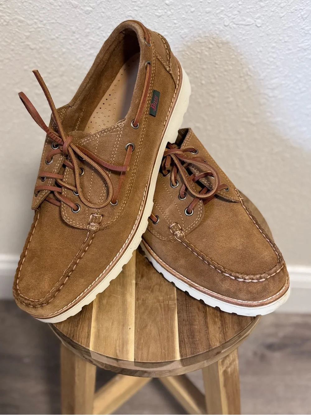 G.H. Bass Ranger Camp Moc Suede Brown Shoes Men’s 12 NIB